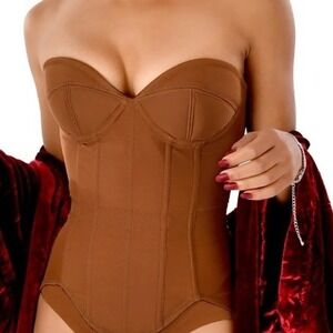 Trashy Lingerie Naked Carousel Stretch Corset in White Powerknit size 2